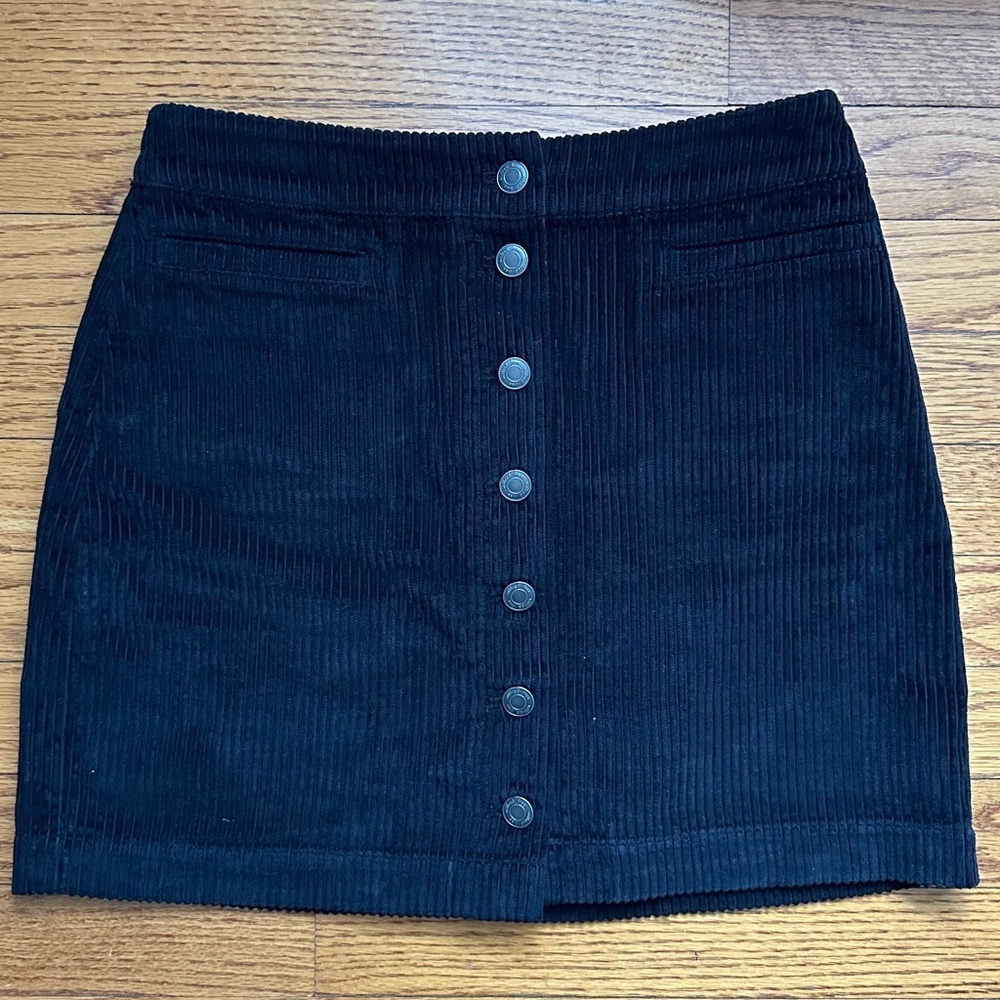 Black Corduroy Skirt